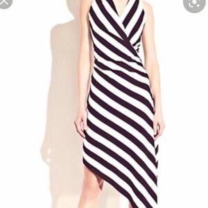 Betsey Johnson Tan & Black Halter Top Long Dress Size 12